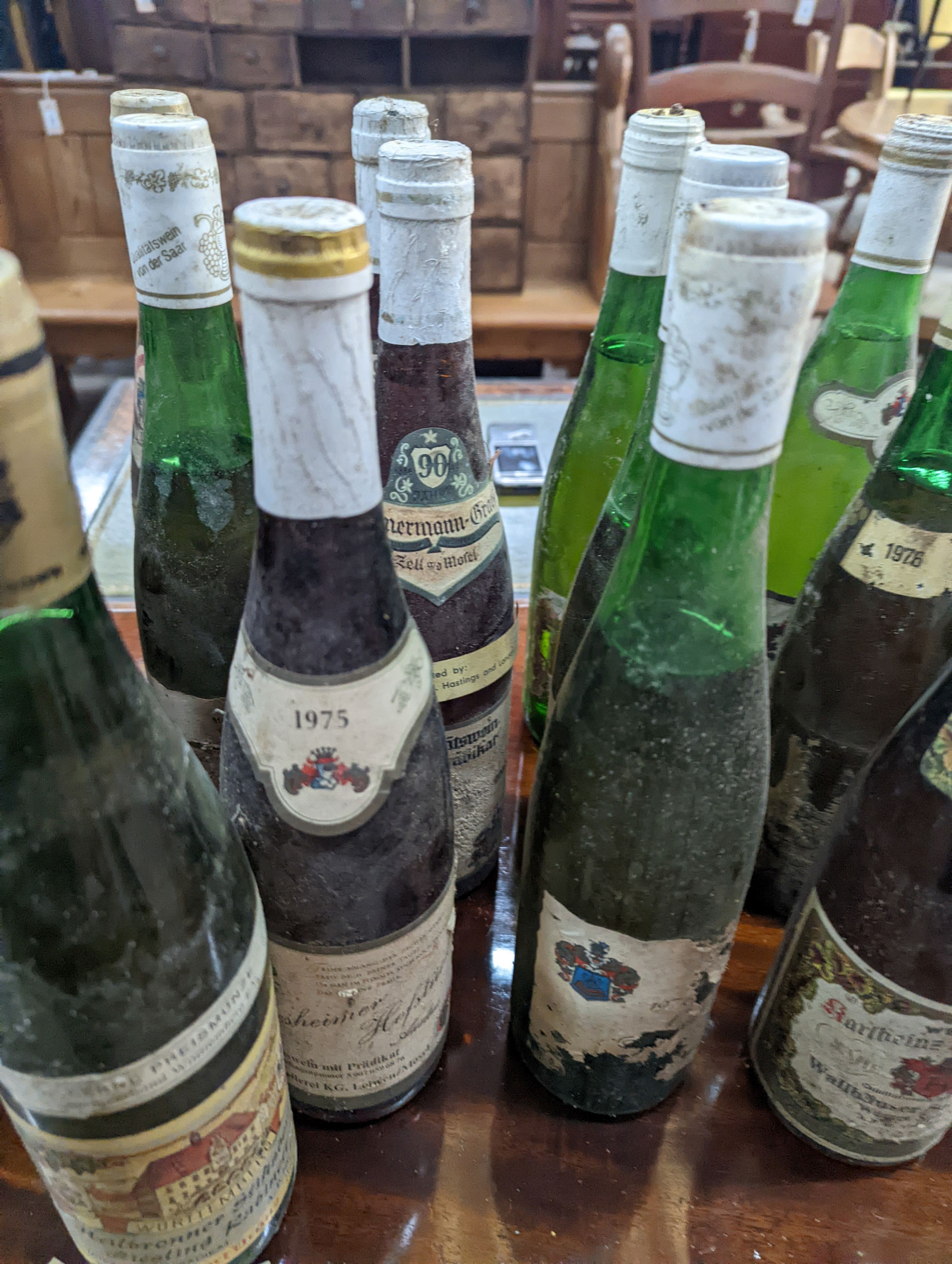 Twenty bottles of assorted German Mosel white wine